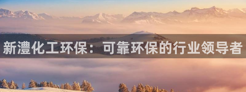mr003亿万先生：新澧化工环保：可靠环保的行业领导者