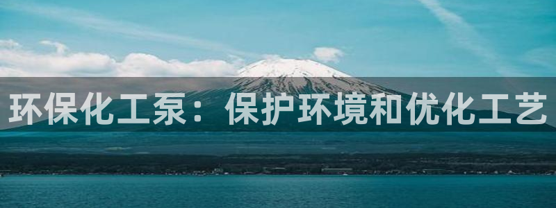 亿万先生官方网站下载安装：环保化工泵：保护环境和优化工艺
