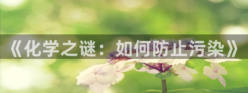 亿万网友在线解答：《化学之谜：如何防止污染》