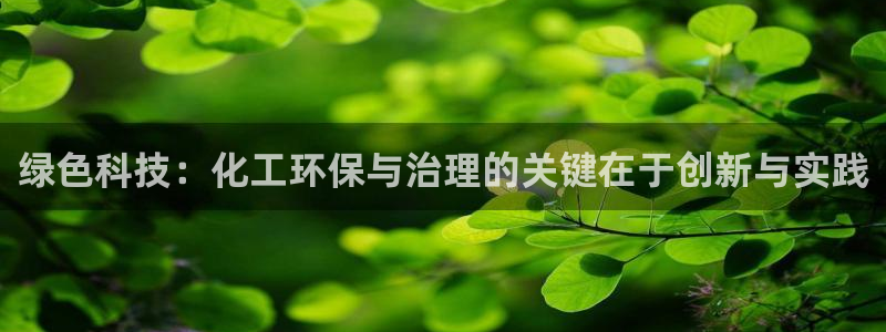 亿万先生现在的网址谁知道是真的：绿色科技：化工环保与治理的关键在于创新与实践