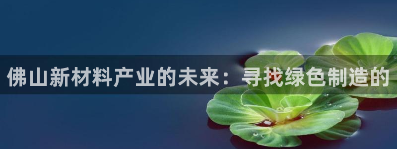 亿万先生mr01官网 - 亿万先生手机版入：佛山新材料产业的未来：寻找绿色制造的