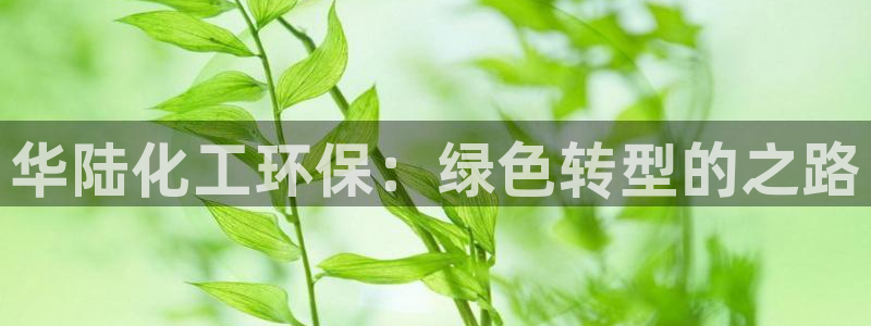 亿万手游平台官网：华陆化工环保：绿色转型的之路